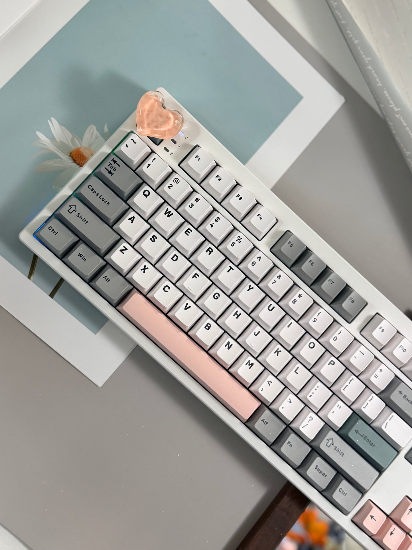 Unboxing Clearance EPOMAKER TH87 RGB Creamy Thock Mechanical Keyboard Sea Salt Silent Switch