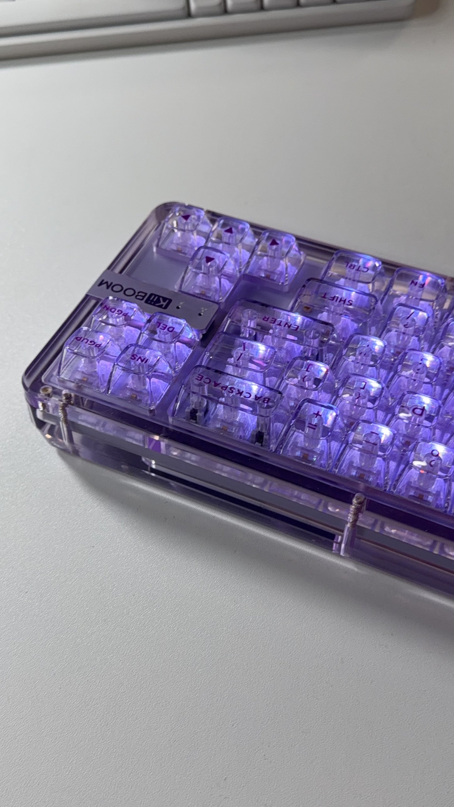 Unboxing For SALEs KiiBOOM Phantom 68 Purple Crystal Mechanical Keyboard + Taro Bobo Keycaps Alpha-A Set & Small Block
