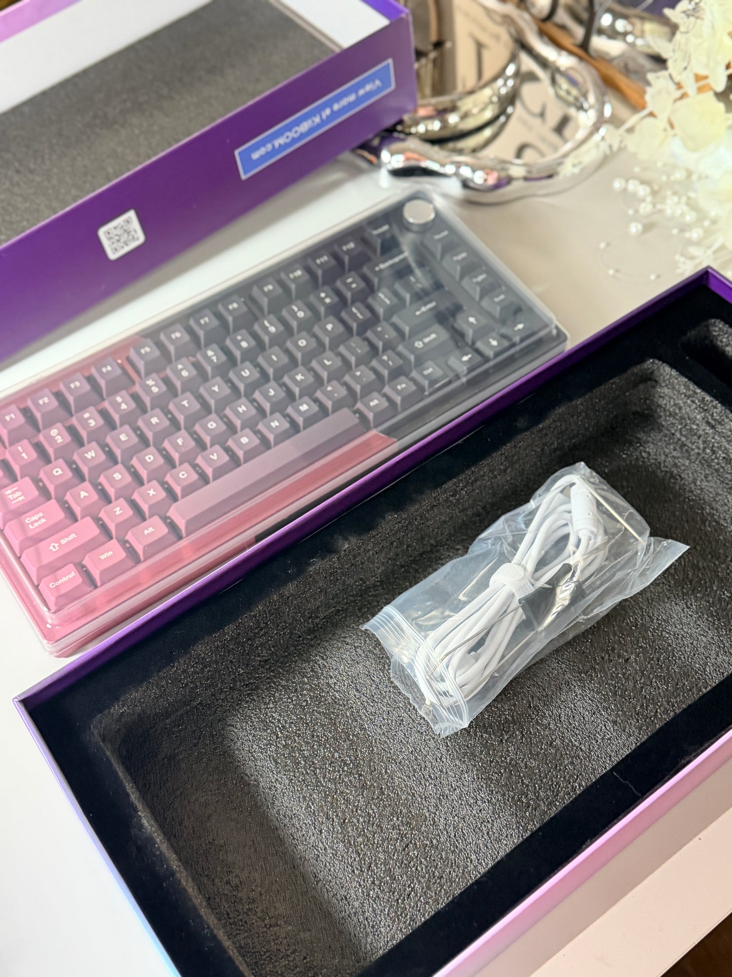 Unboxing For SALEs LOOP75 Aluminum Mechanical Keyboard KiiBOOM Matcha Latte Switches