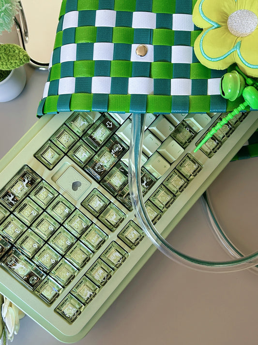 Preorder Prebuilt Aluminum Customized Mechanical Keyboard Rich98 Green Set