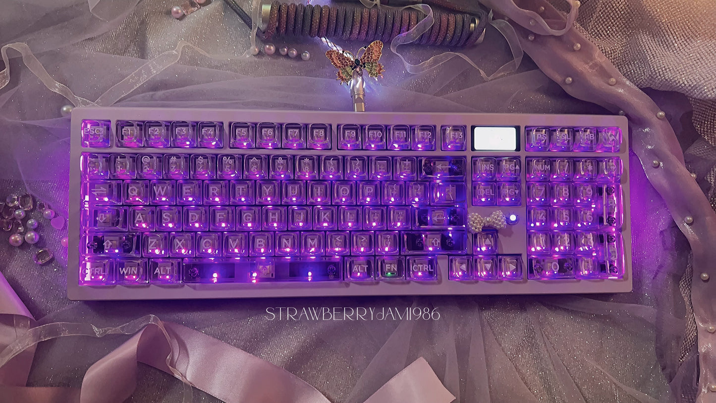 「only 1 Instock」Prebuilt ZOOM98 Purple Aluminum Customized Mechanical Keyboard