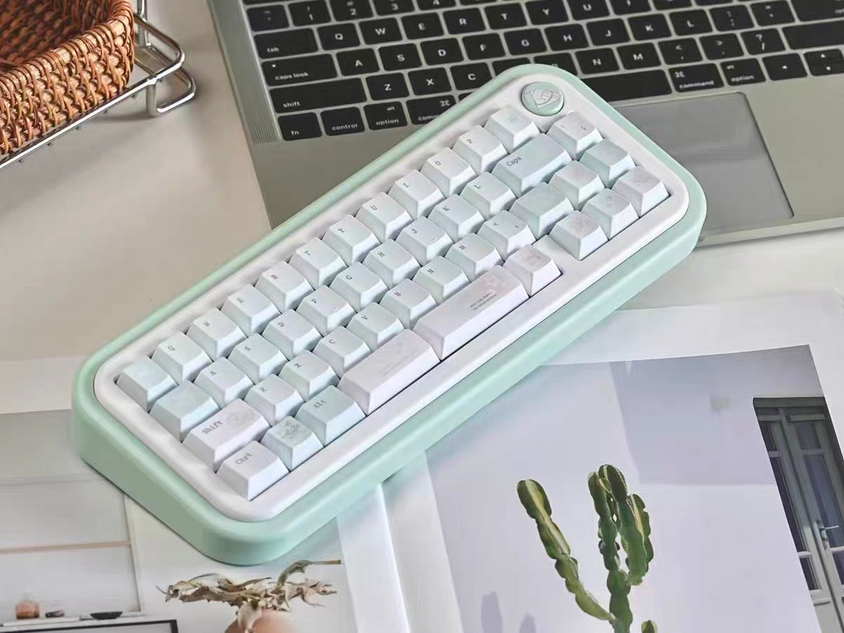 #0305 Ice Mint Jelly Keycaps | Pastel Blue Mint Mechanical Keyboard Keycaps