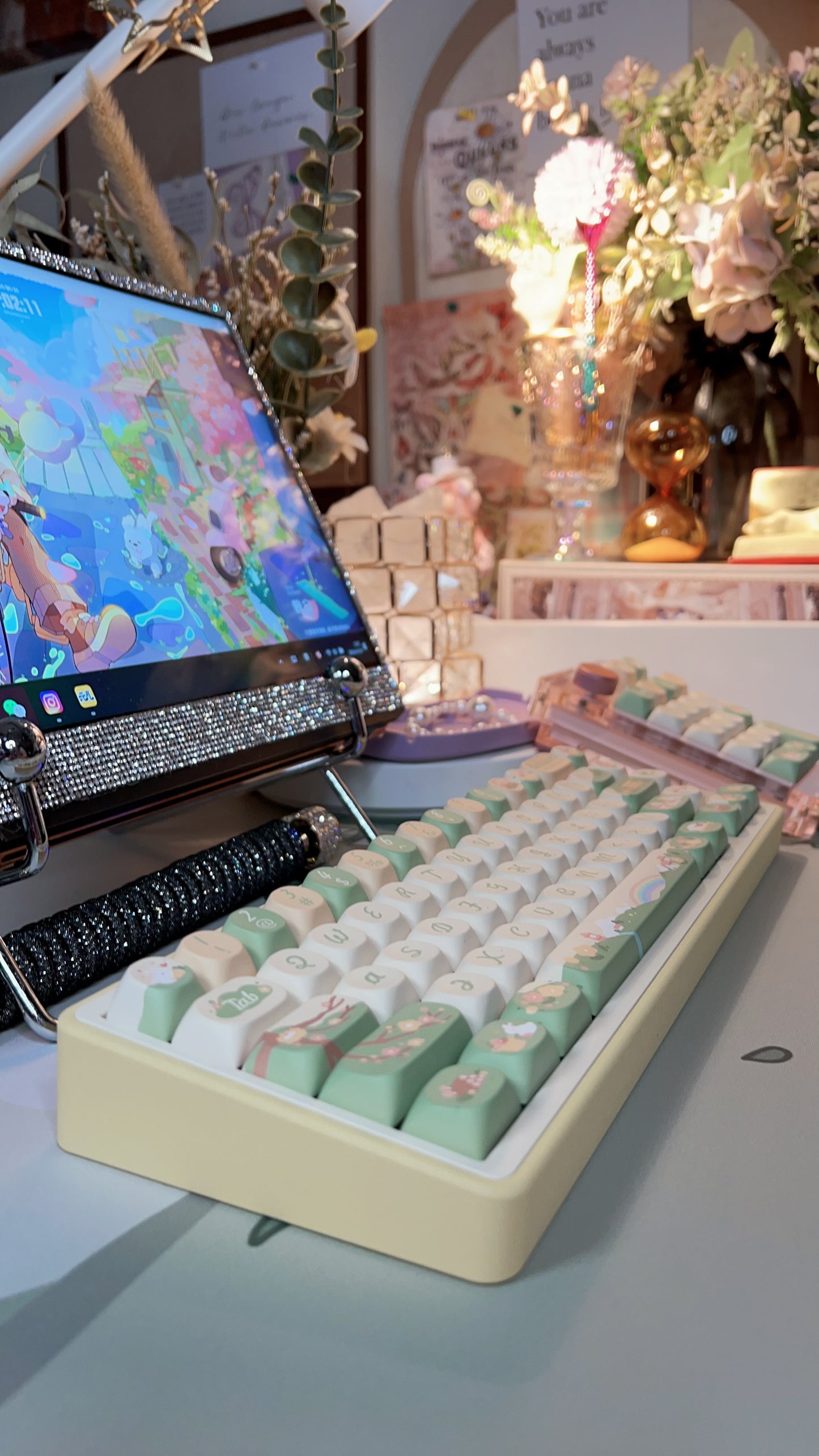 Pre-order Prebuild Story65 Creamy Pastel Yellow Beige Aluminum Mechanical Customized Keyboard