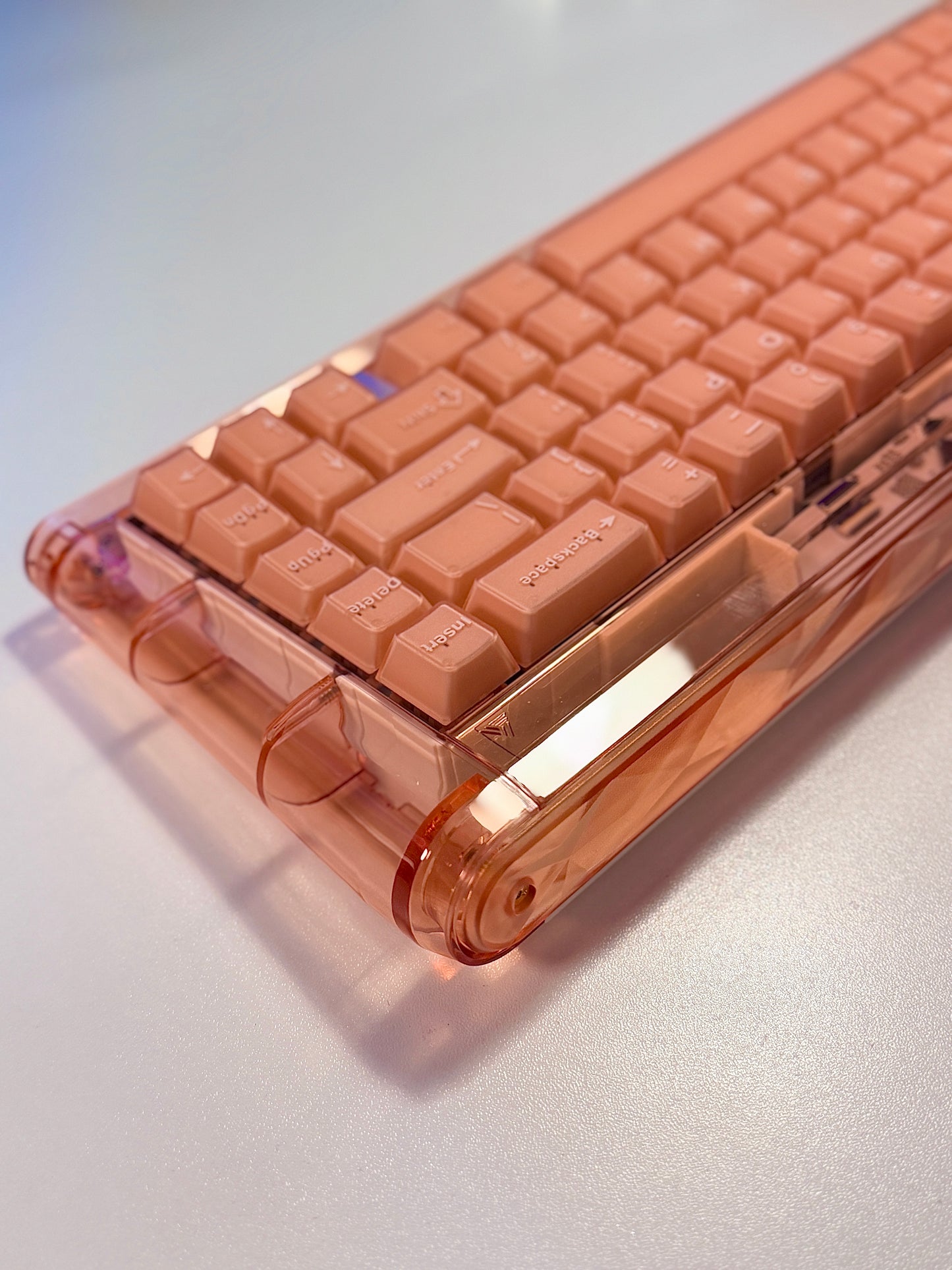 Unboxing For SALEs moeetech GLITTER65 HE (ProSilk HE) Magnetic Switch Keyboard Orange Peach With Bag R2