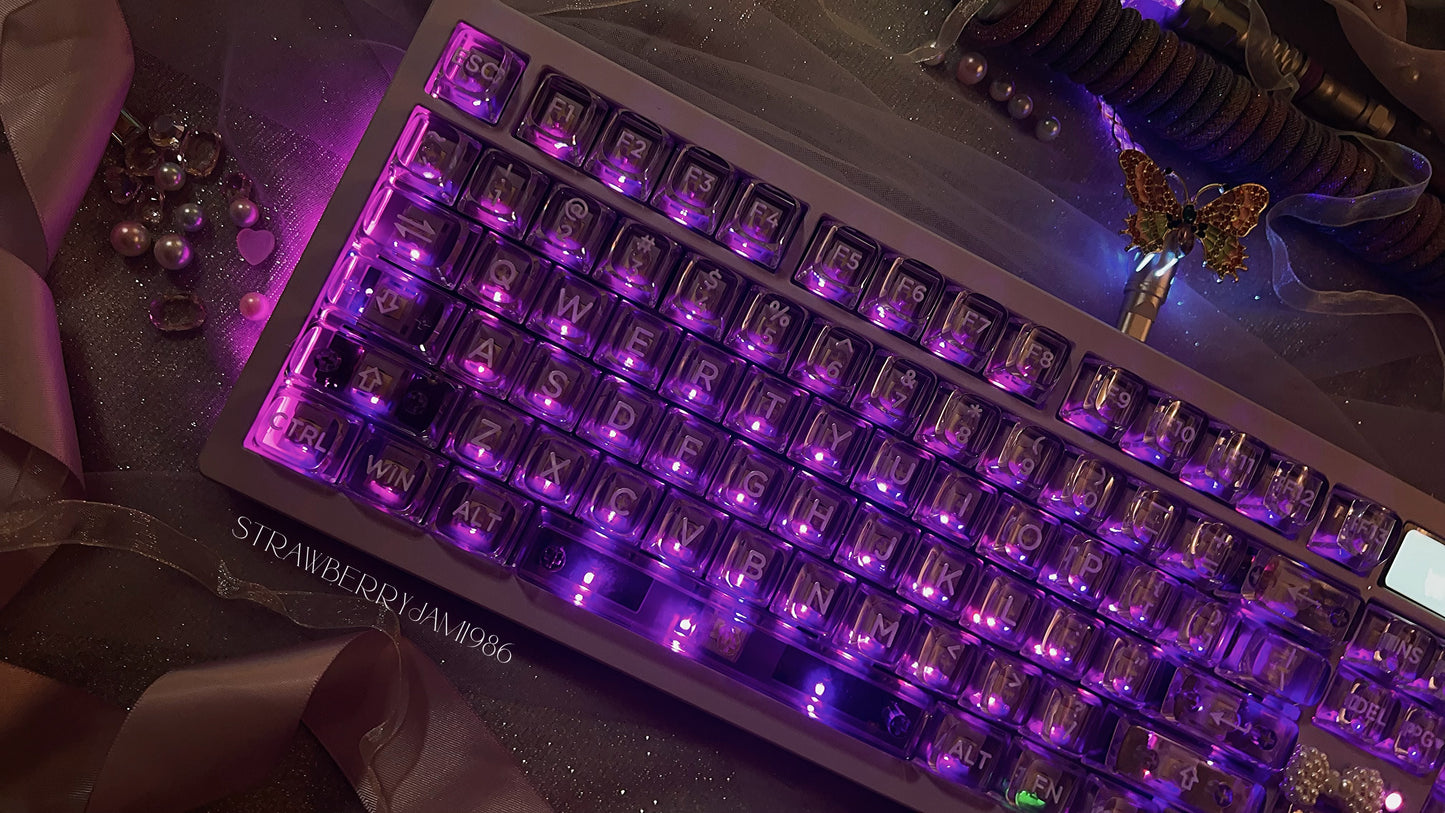 「only 1 Instock」Prebuilt ZOOM98 Purple Aluminum Customized Mechanical Keyboard