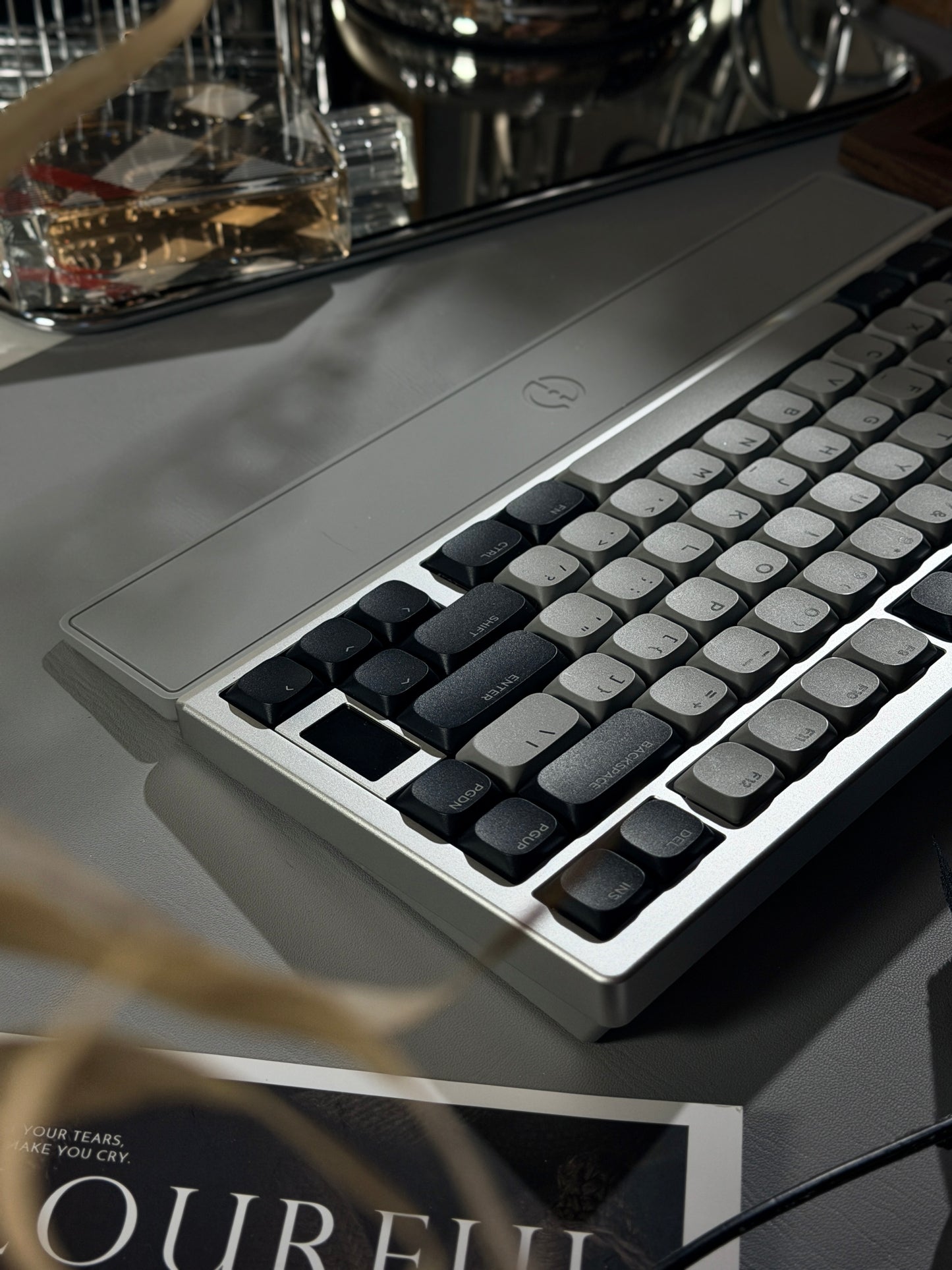 Unboxing Clearance ONLY 1 Instock Chilkey ND75 LP Wireless Gaming Keyboard with LCD Screen Silver Black Grey