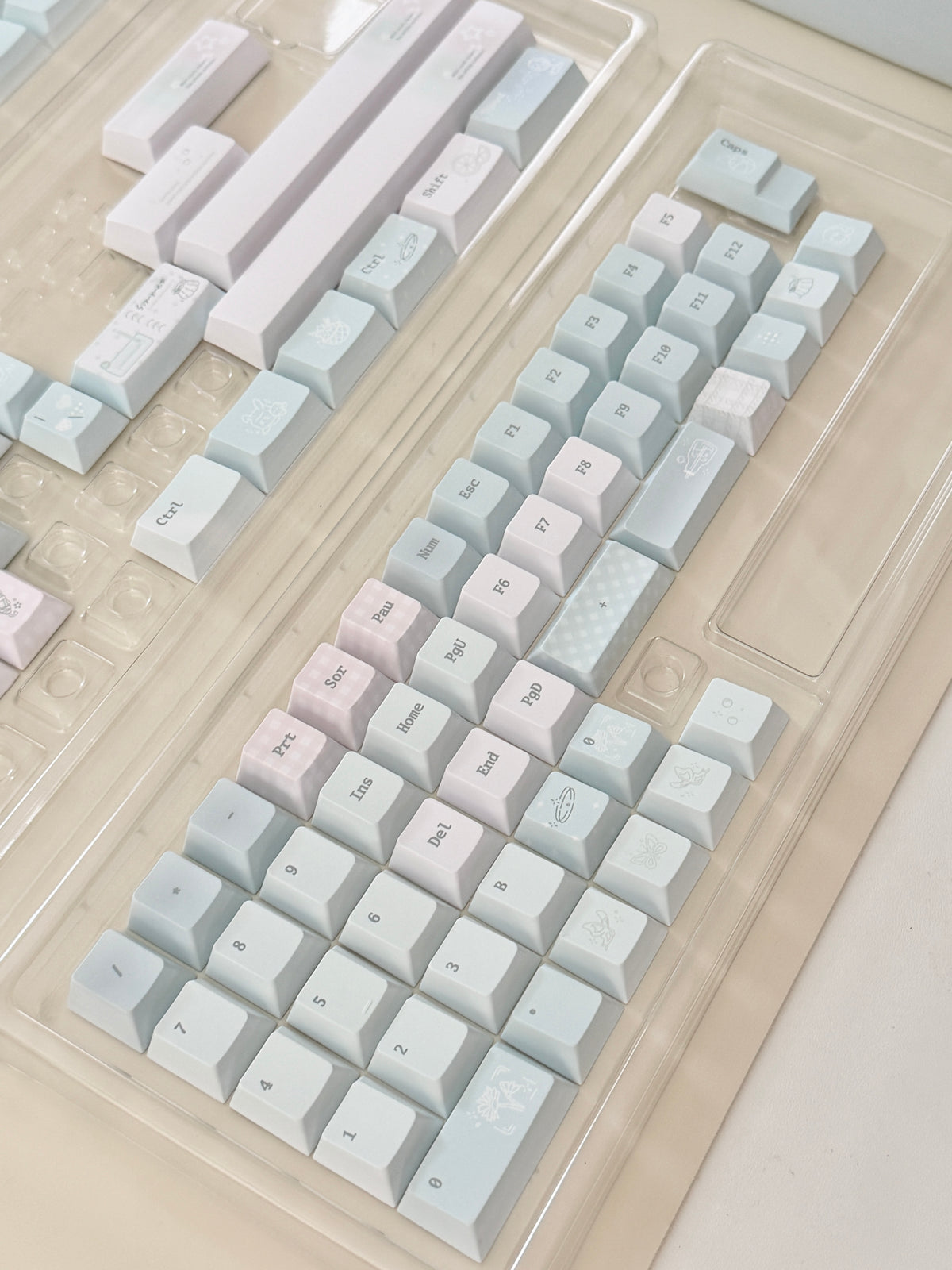 #0305 Ice Mint Jelly Keycaps | Pastel Blue Mint Mechanical Keyboard Keycaps