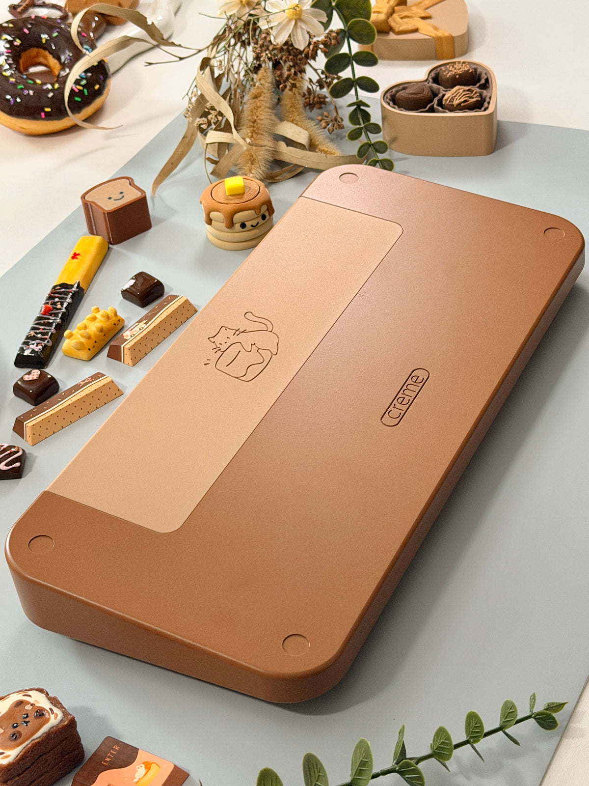 ONLY 1 Instock Creme75 Brown Prebuilt Custom Aluminum Mechanical Keyboard Set