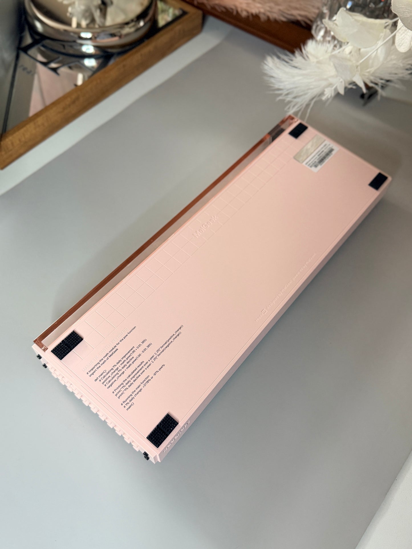 Unboxing Clearance MELGEEK MADE68 ULTRA MAGNETIC SWITCH+ PINK GAMING KEYBOARD