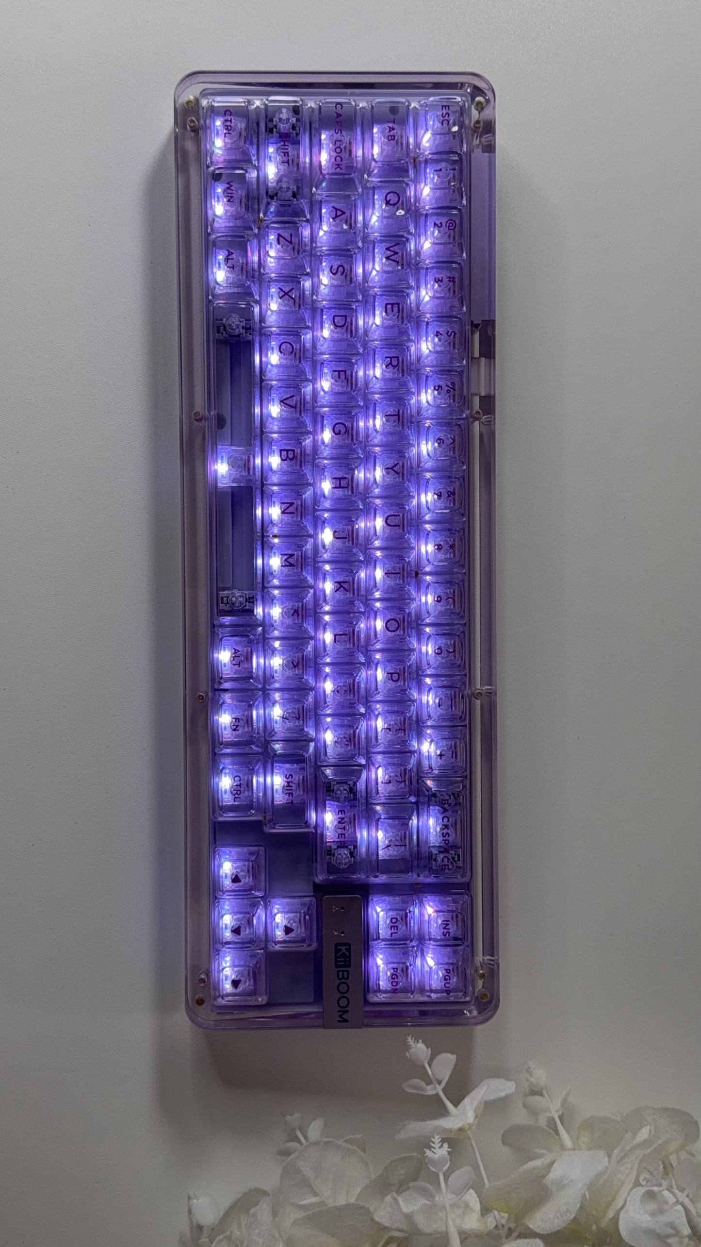 Unboxing For SALEs KiiBOOM Phantom 68 Purple Crystal Mechanical Keyboard + Taro Bobo Keycaps Alpha-A Set & Small Block