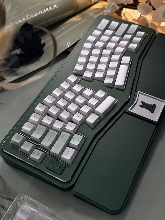 ONLY 1 Instock Prebuilt Aluminum Custom Mechanical Keyboard Vlice Anordized Green Set（free Keycaps & switches, not including number pad）