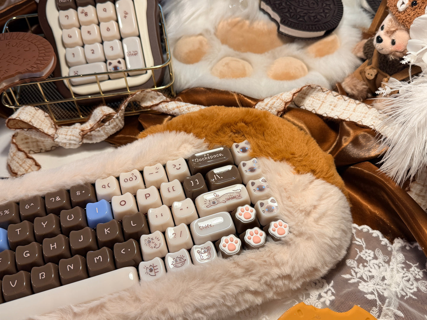 ONLY 1 Instock Prebuilt Aluminum Customized Mechanical Keyboard Petbrick65 CatSet