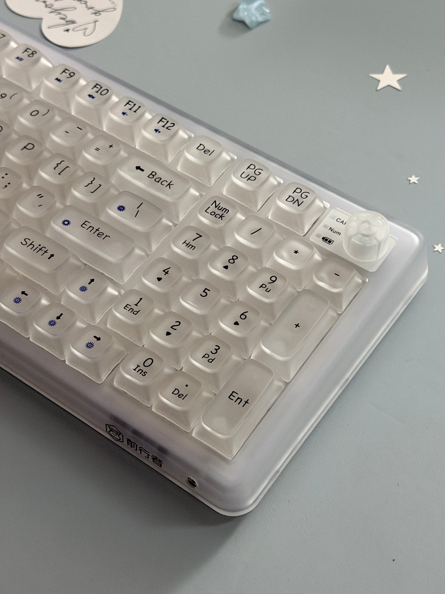 EWEADN V99 Wireless Transparent Mechanical Gaming Keyboard with RGB Backlight