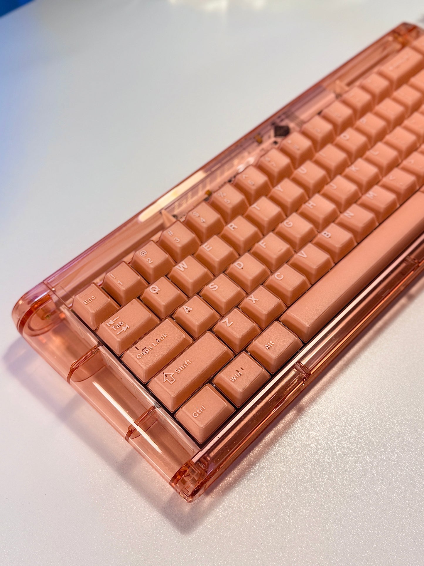 Unboxing For SALEs moeetech GLITTER65 HE (ProSilk HE) Magnetic Switch Keyboard Orange Peach With Bag R2