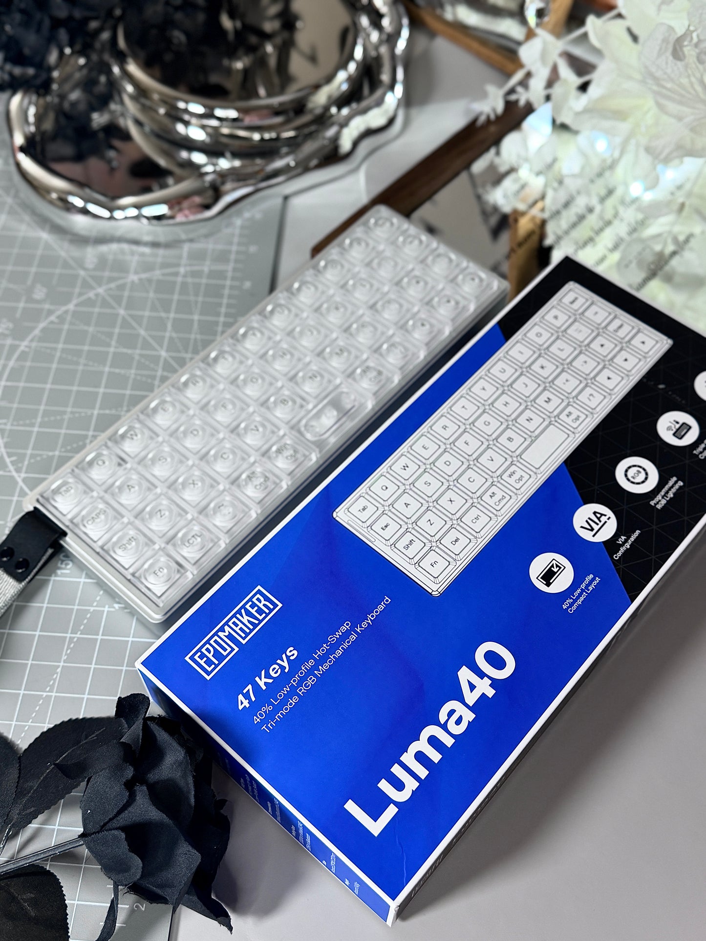 Unboxing For SALEs EPOMAKER LUMA40 Wireless Mechanical Keyboard Low Profile Switch