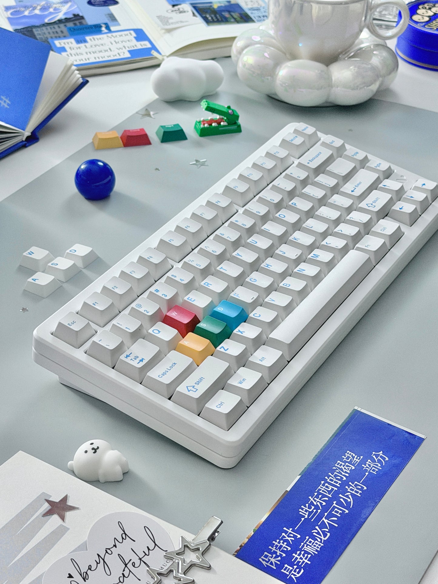 Unboxing Clearance ONLY 1 Instock WOMIER SK75 TMR White WIRELESS ALUMINUM CUSTOM KEYBOARD