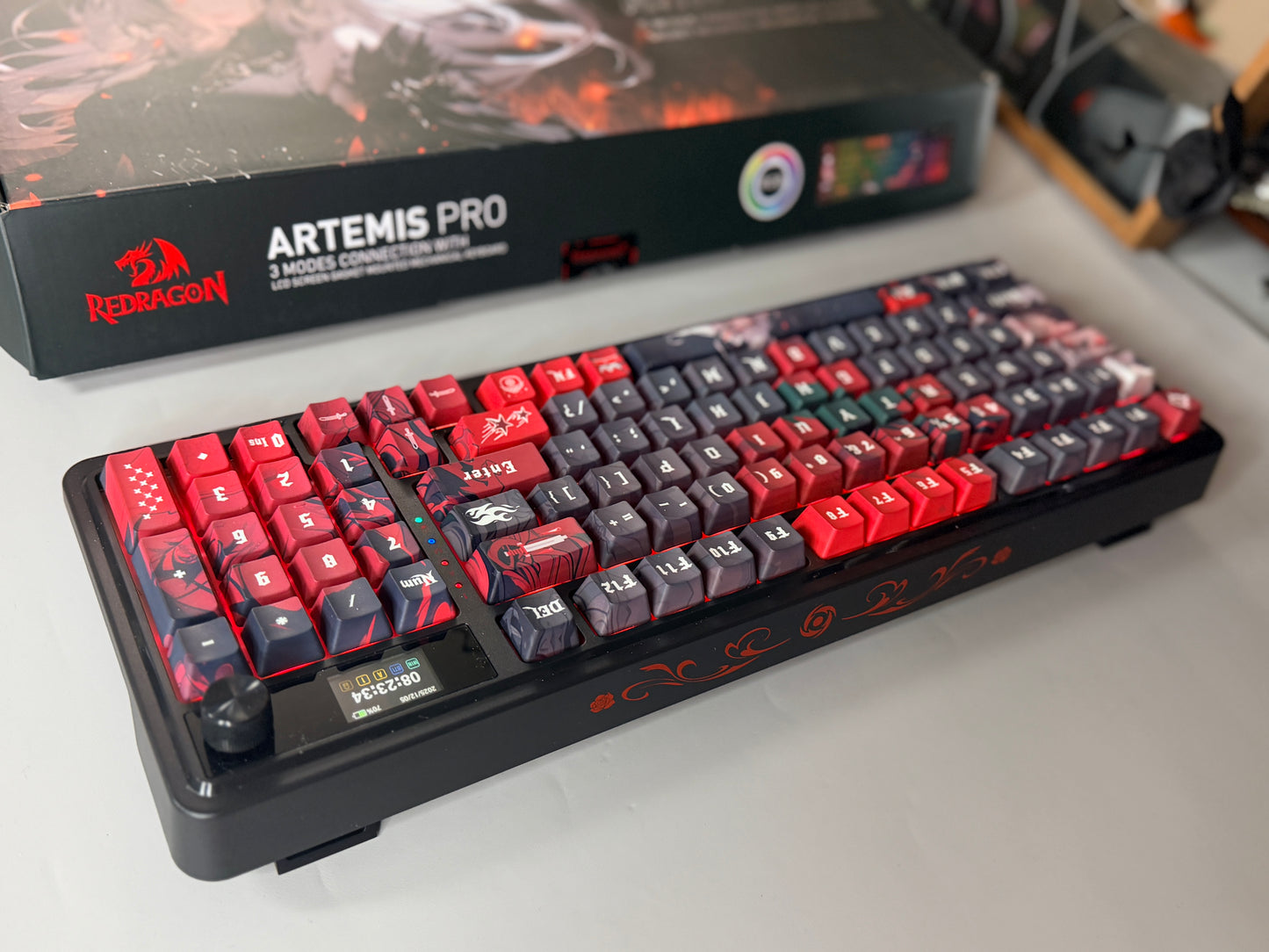 Unboxing For Sales ARTEMIS K719 PRO Anime RGB Gaming Mechanical Keyboard(not including shooting decoration)