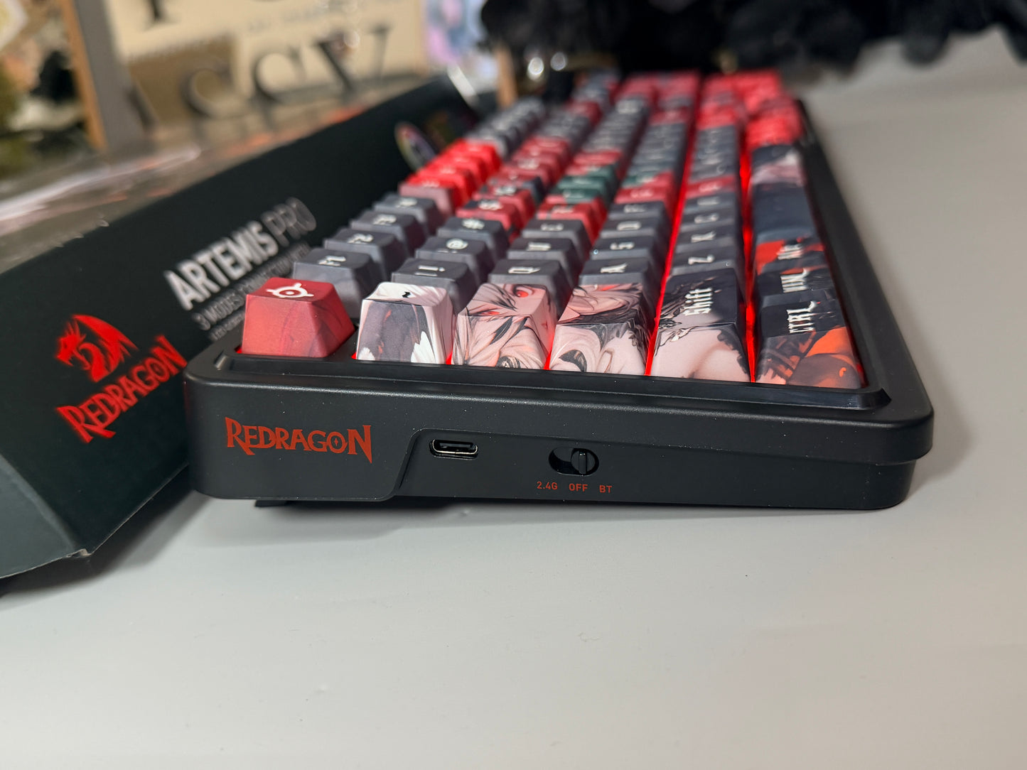 Unboxing For Sales ARTEMIS K719 PRO Anime RGB Gaming Mechanical Keyboard(not including shooting decoration)