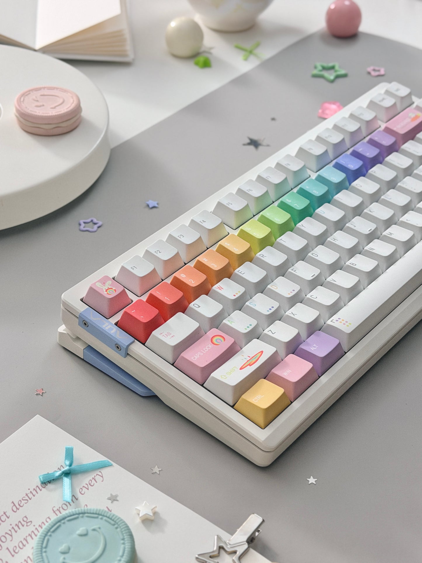 Unboxing Clearance ONLY 1 Instock AULA AG75 Wired Aluminum Keyboard – Shock-Dampening Cloud Rock White(Pro)