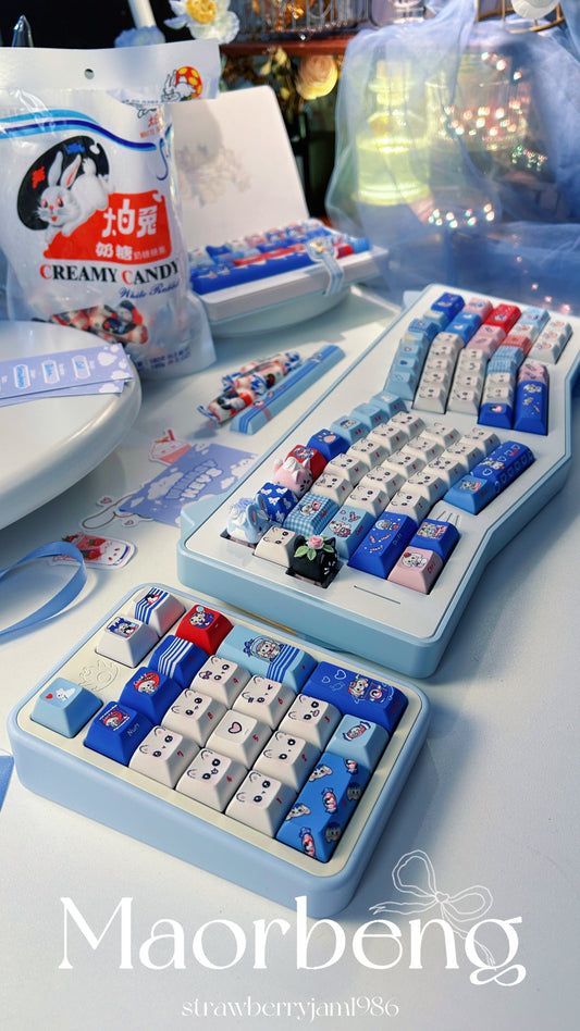 ONLY 1 Instock Prebuilt KittenAlice Aluminum Customized Mechanical Keyboard (not including number pad)