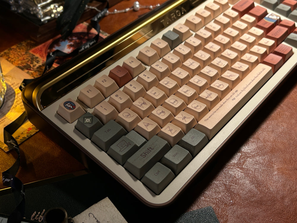 ONLY 1 Instock Prebuilt Aluminum Customized Mechanical Keyboard Targa98 Brown Set