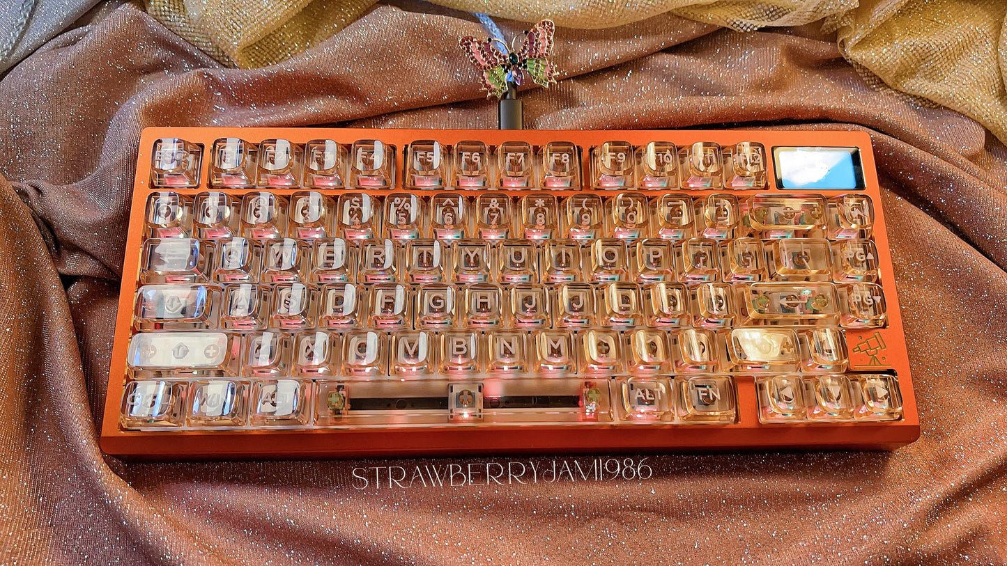 【Only 1 In-stock】Prebuilt Fully Assembled zoom75 special edition anodized orange keyboard set