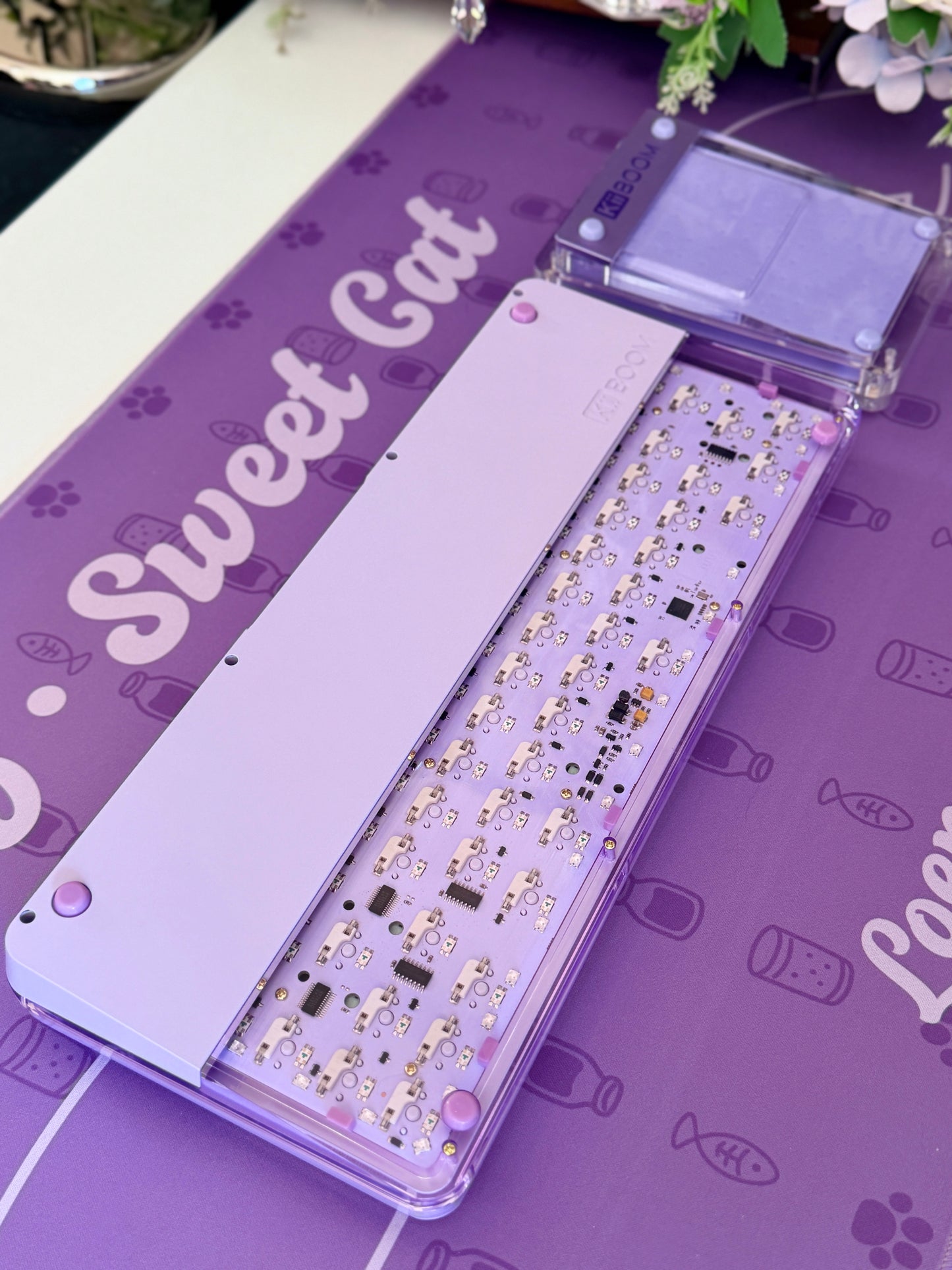 Unboxing Clearance ONLY 1 Instock Meow Pudding PC Keycap Set ➕KiiBOOM Breeze75 Purple Mechanical Keyboard ➕ Phantom 21 Number Pad