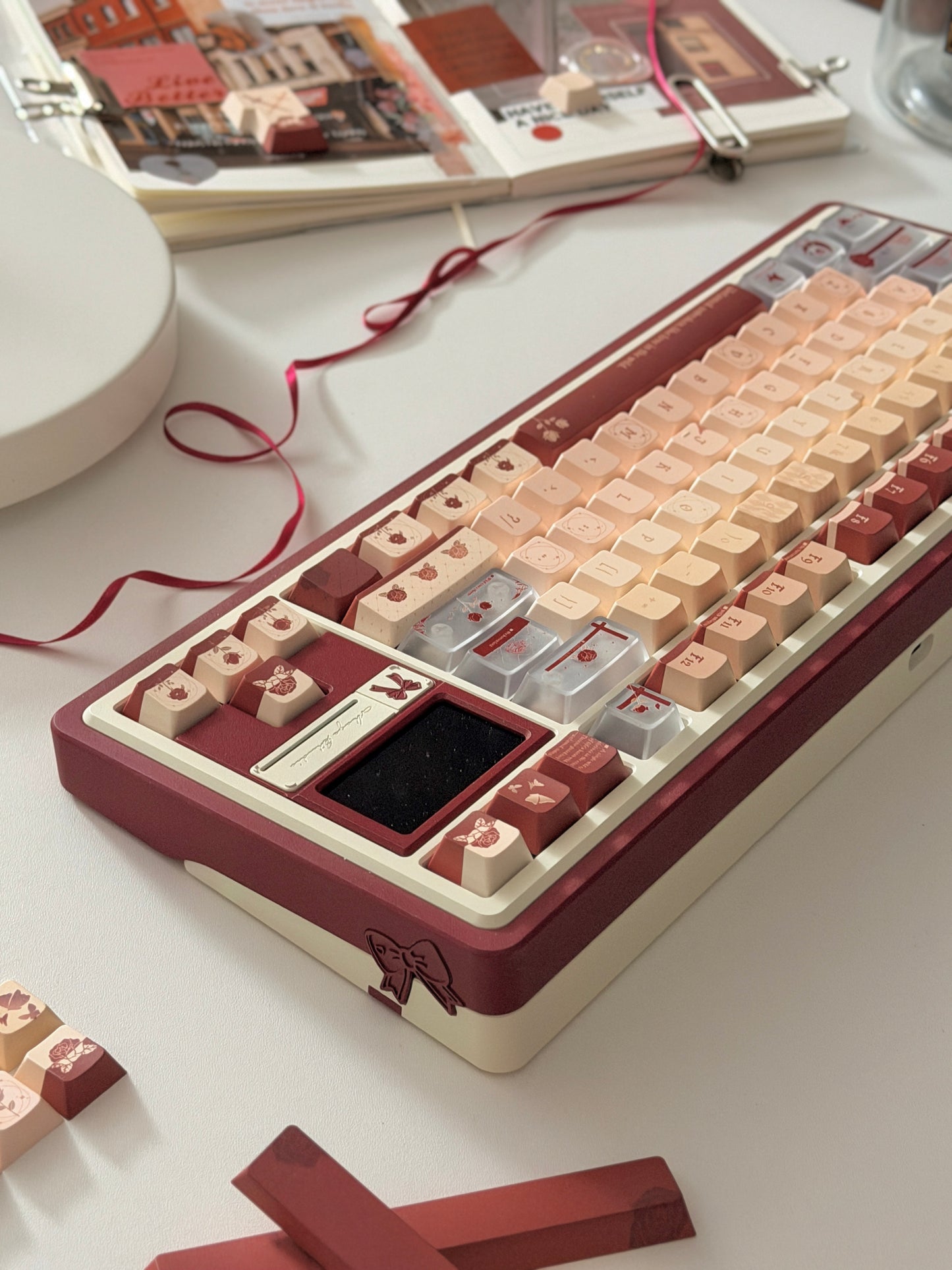 ONLY 1 Instock Red Velvet Gift80 Prebuilt Aluminum Custom Mechanical Keyboard