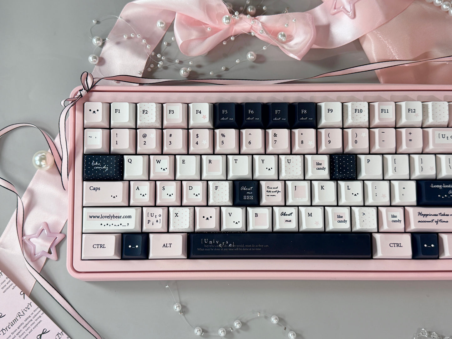 ONLY 1 INSTOCK Prebuilt Aluminum Custom Mechanical Keyboard PERCENTSTUDIO VOLT2.0 Pale Pink Set + VOLT PLUS PAD