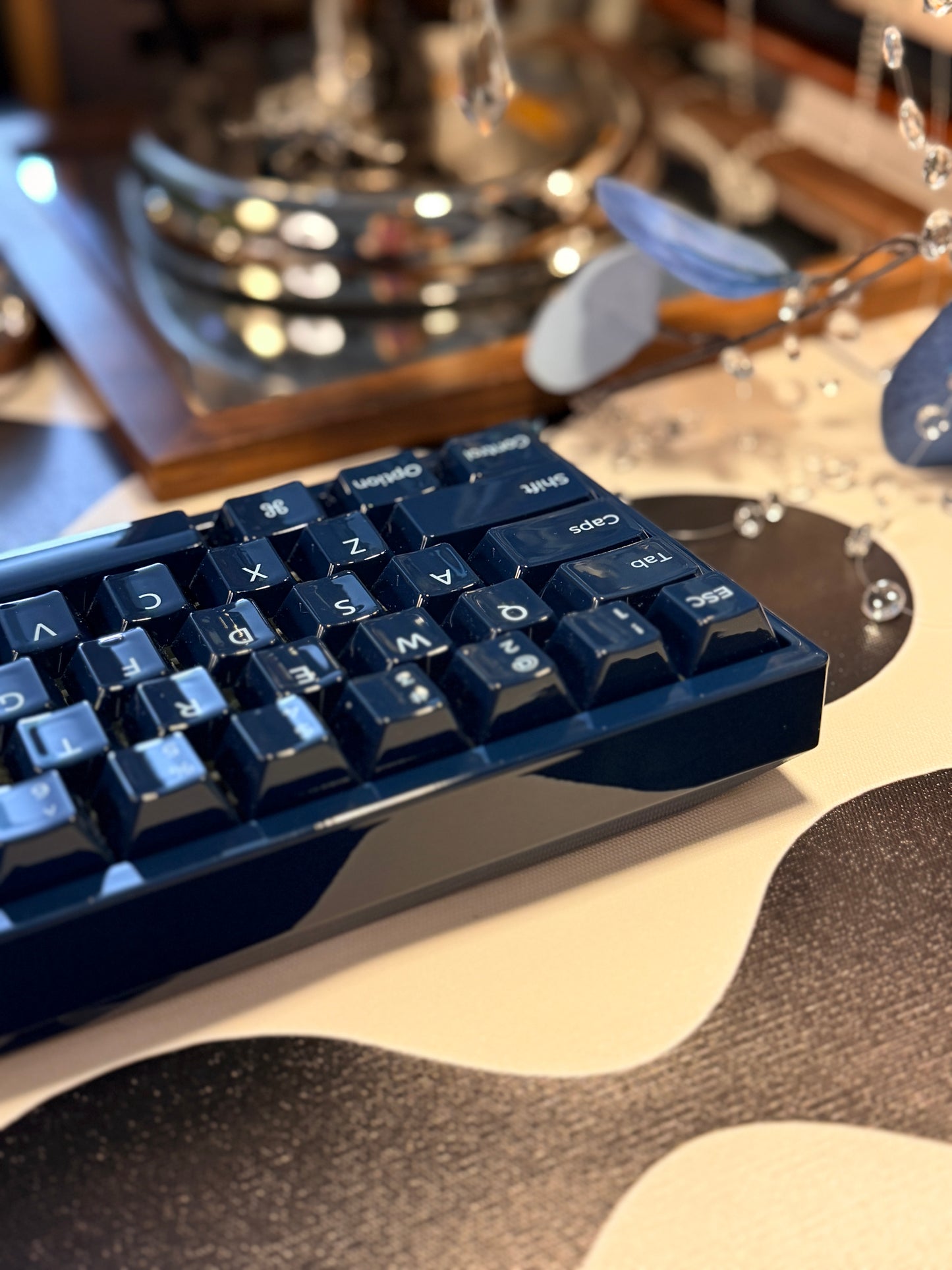 Unboxing Sample For Sales ONLY 1 Instock Keychron Q16 HE 8K Dark Navy Wired Fully Ceramic Keyboard Magnetic Switch For Gaming