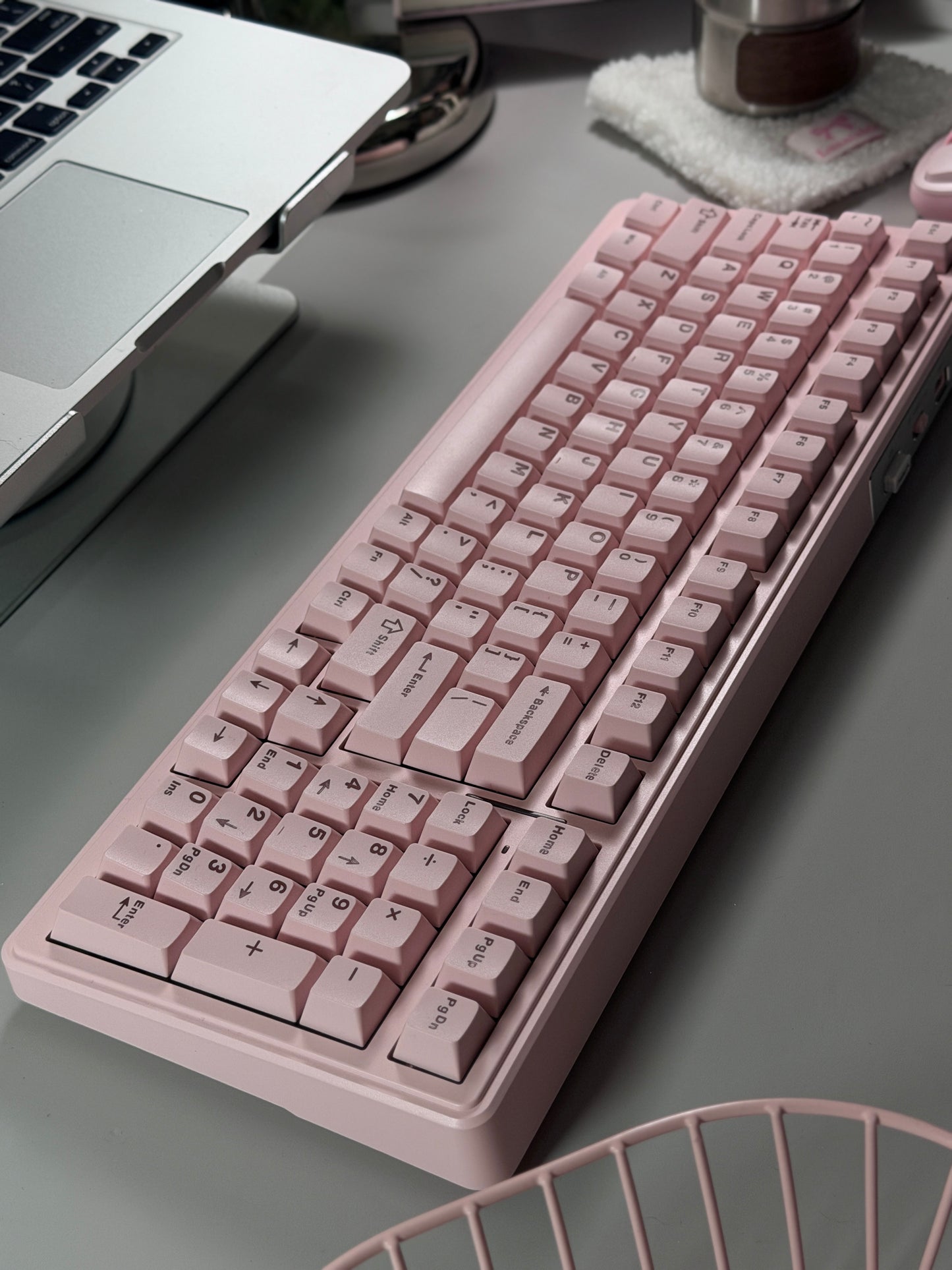 Unboxing Clearance ONLY 1 Instock Light Pink AULA F99 Wireless Mechanical Silent Keyboard with Numpad RGB Backlit