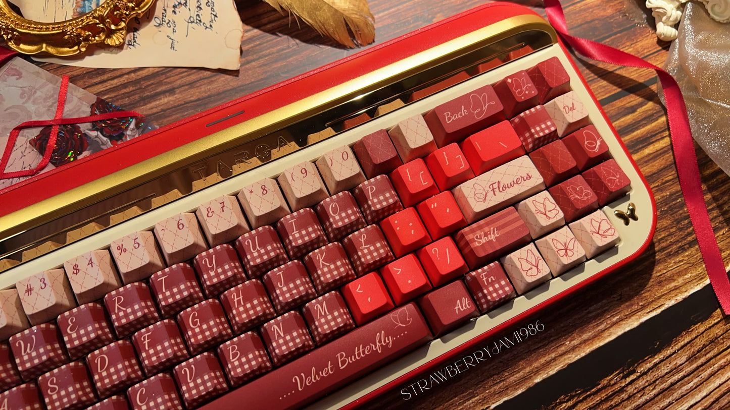 Preorder Prebuilt Targa65 Red Cream Aluminum Customized Mechanical Keyboard