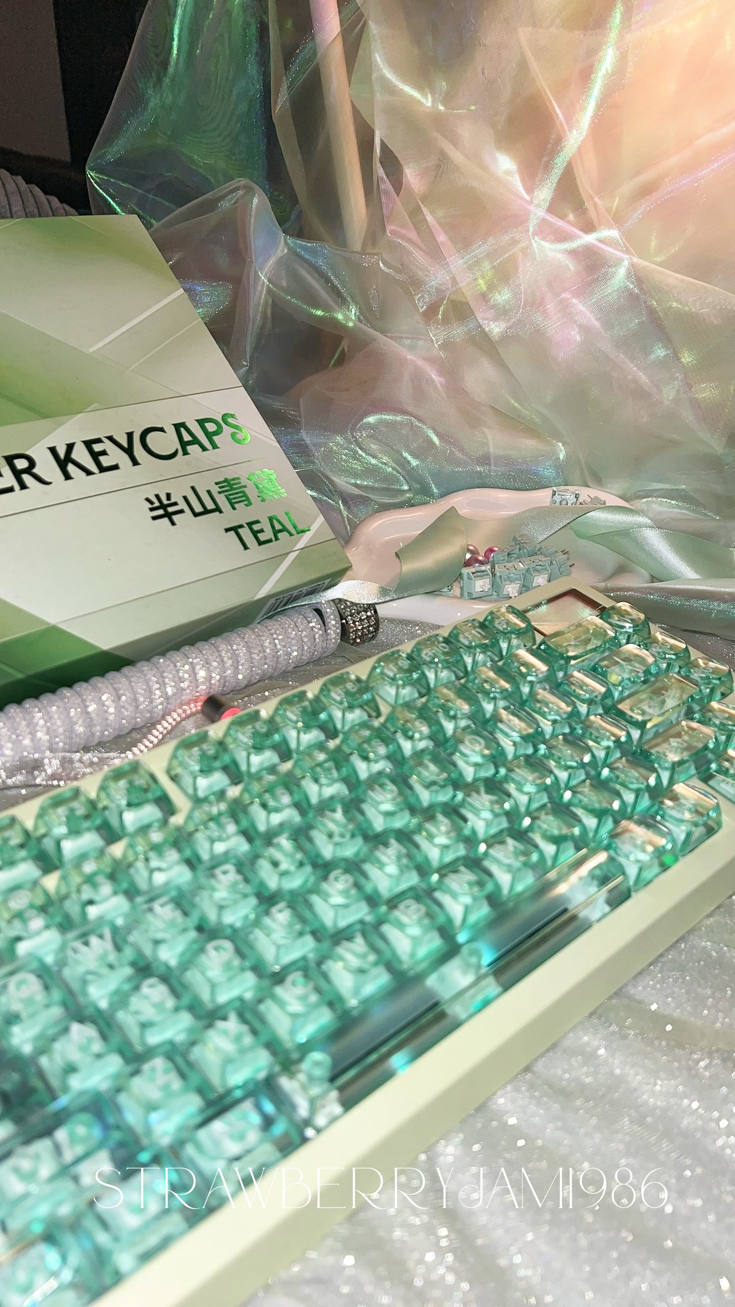 [only 1 Instock] Prebuilt ZOOM75 Green Aluminum Customized Mechanical Keyboard