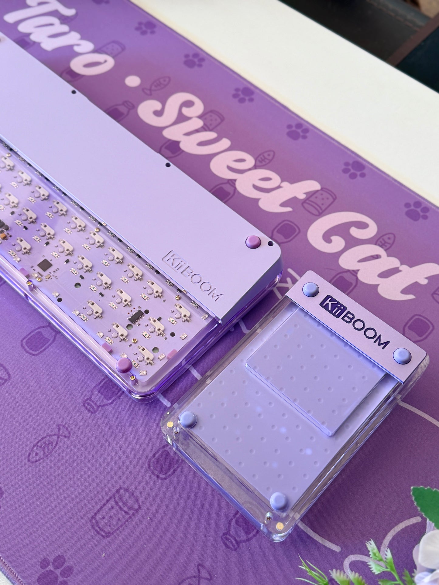 Unboxing Clearance ONLY 1 Instock Meow Pudding PC Keycap Set ➕KiiBOOM Breeze75 Purple Mechanical Keyboard ➕ Phantom 21 Number Pad