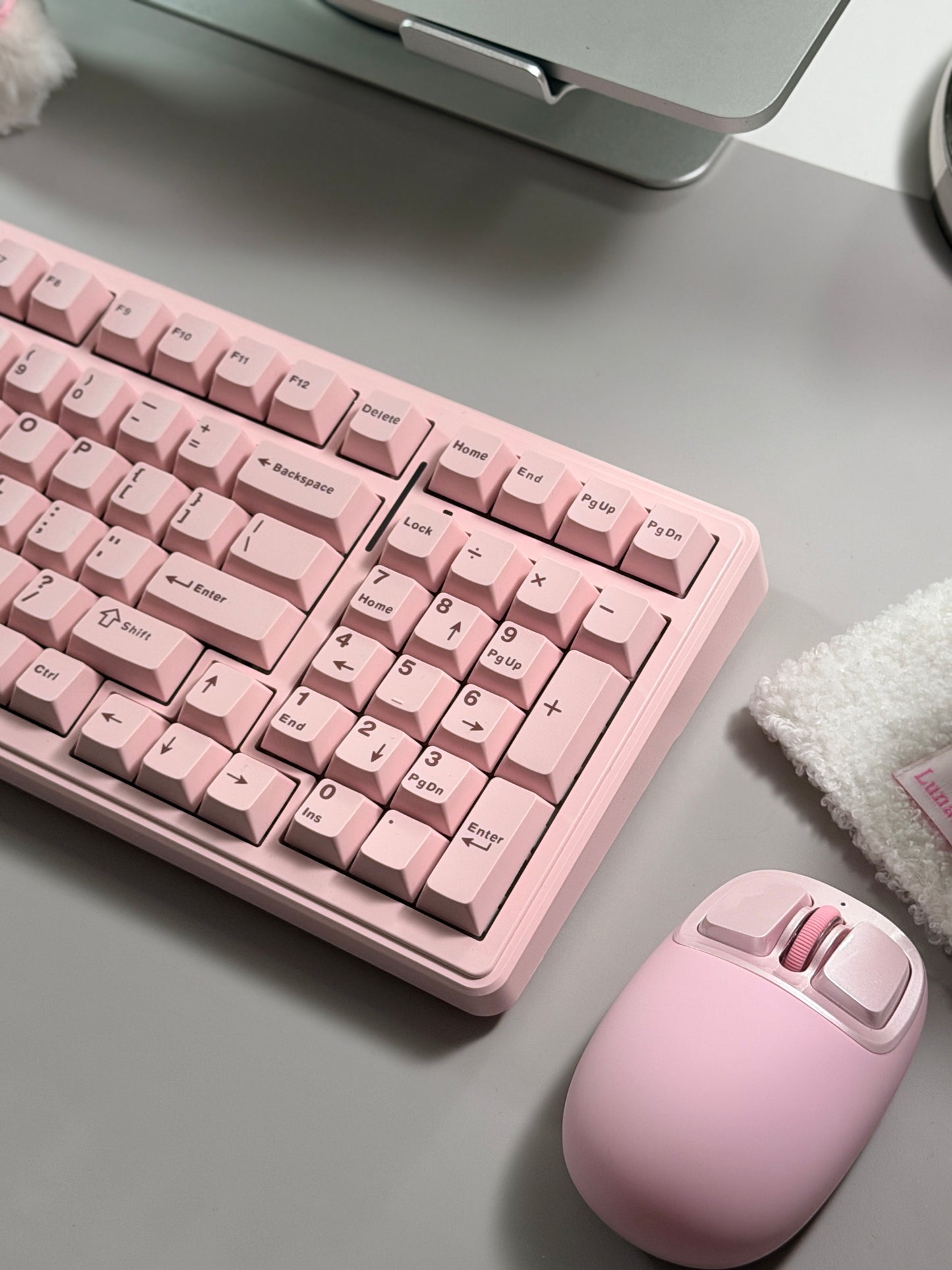 Unboxing Clearance ONLY 1 Instock Light Pink AULA F99 Wireless Mechanical Silent Keyboard with Numpad RGB Backlit