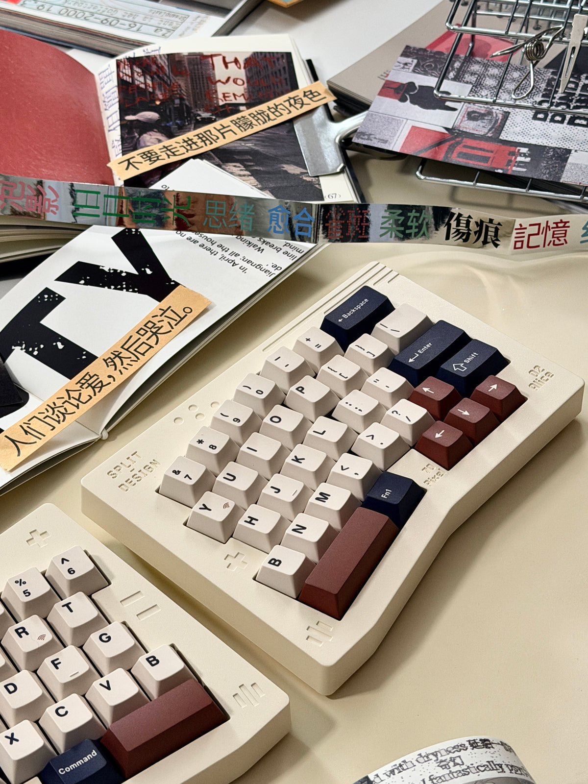 Unboxing Clearance ONLY 1 Instock Keychron Launches Z11 Ultra 8K Alice Split Mechanical Keyboard Retro Cream White | Wireless | Backlit | Ergonomic