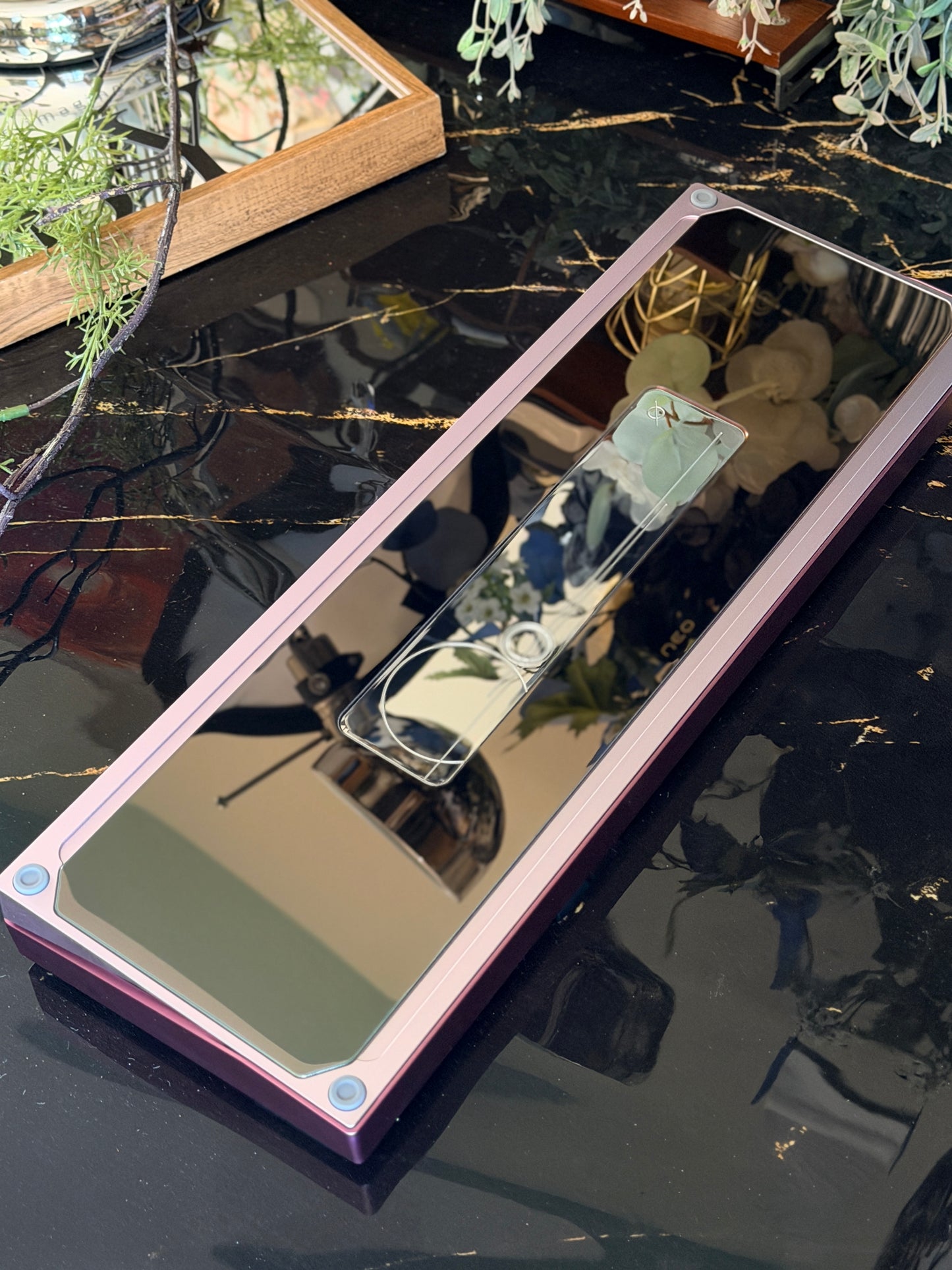 ONLY 1 Instock Prebuilt Neo98 Anodized Dusty Rose Mechanical Custom Keyboard + stranger things Keycaps