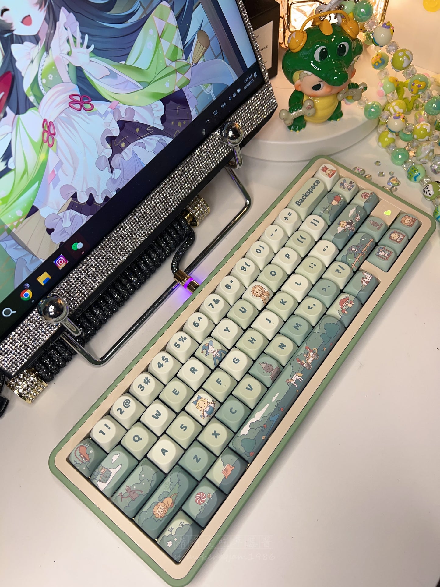 【Only 1 In-stock】Prebuilt Matcha Green Lucky65 The Wonderful Wizard of OZ Aluminum Customized Mechanical Keyboard