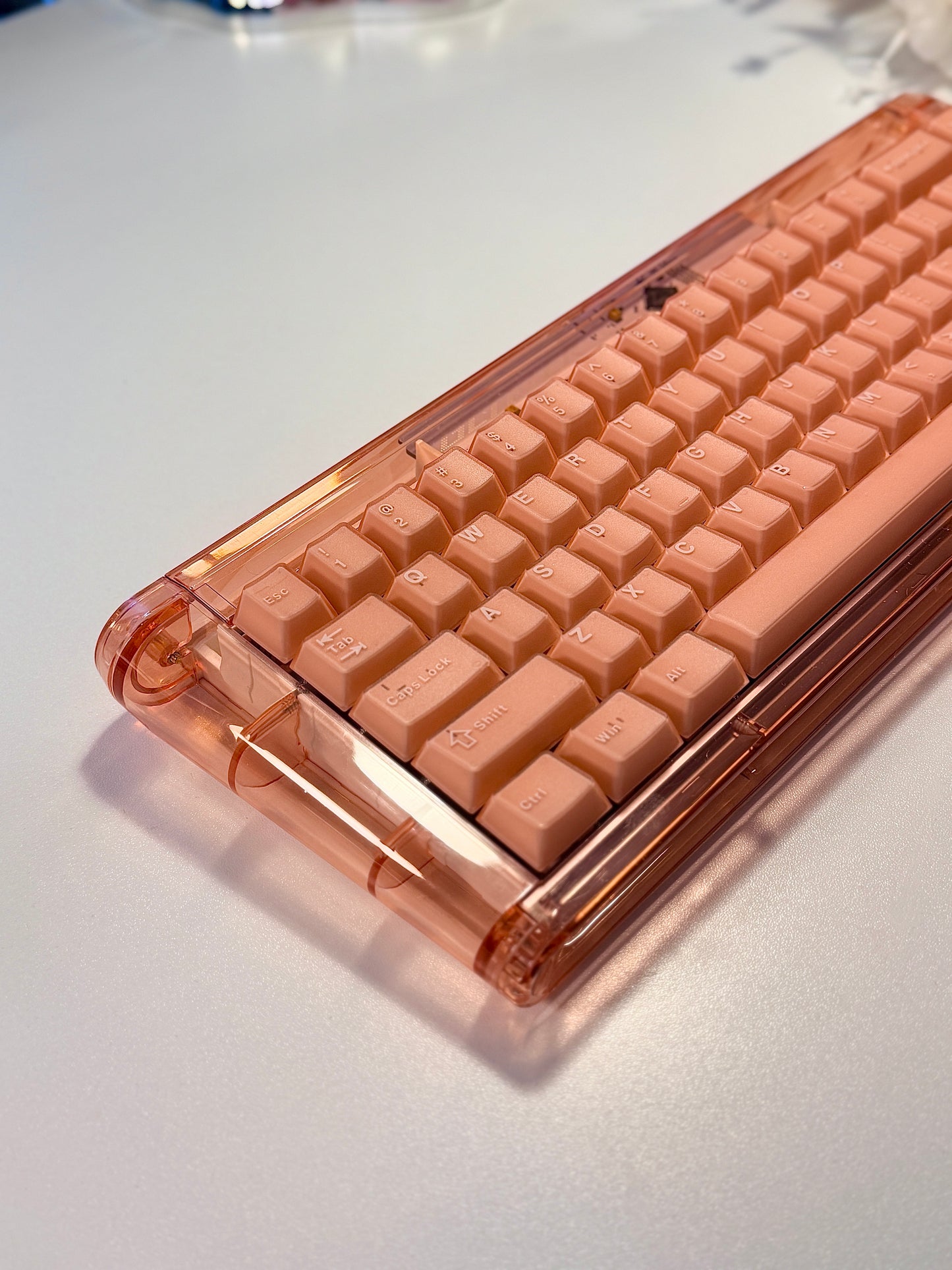 Unboxing For SALEs moeetech GLITTER65 HE (ProSilk HE) Magnetic Switch Keyboard Orange Peach With Bag R2