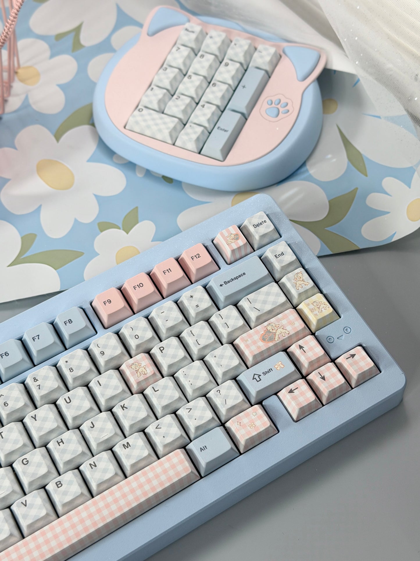 ONLY 1 instock My Prebuilt Aluminum Customized Mechanical Keyboard Tutor75 + Cat Number Pad