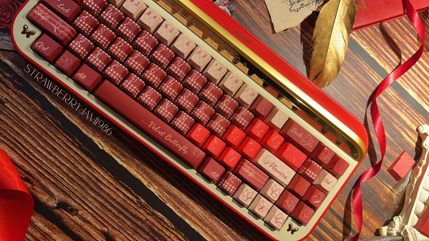 Preorder Prebuilt Targa65 Red Cream Aluminum Customized Mechanical Keyboard