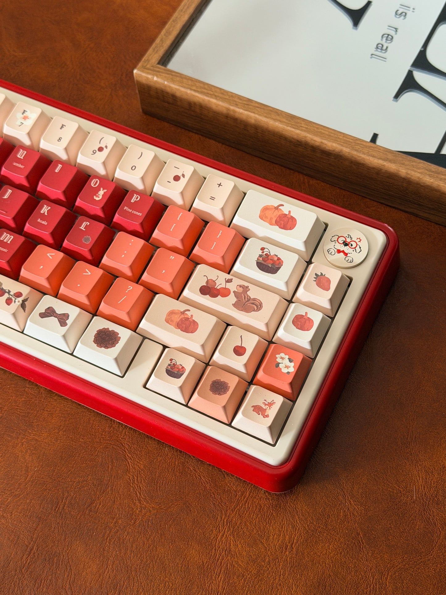 Unboxing Clearance UR65 Cute Red Mechanical Customized Keyboard (Tri-mode Gasket Hot-Swappable RGB