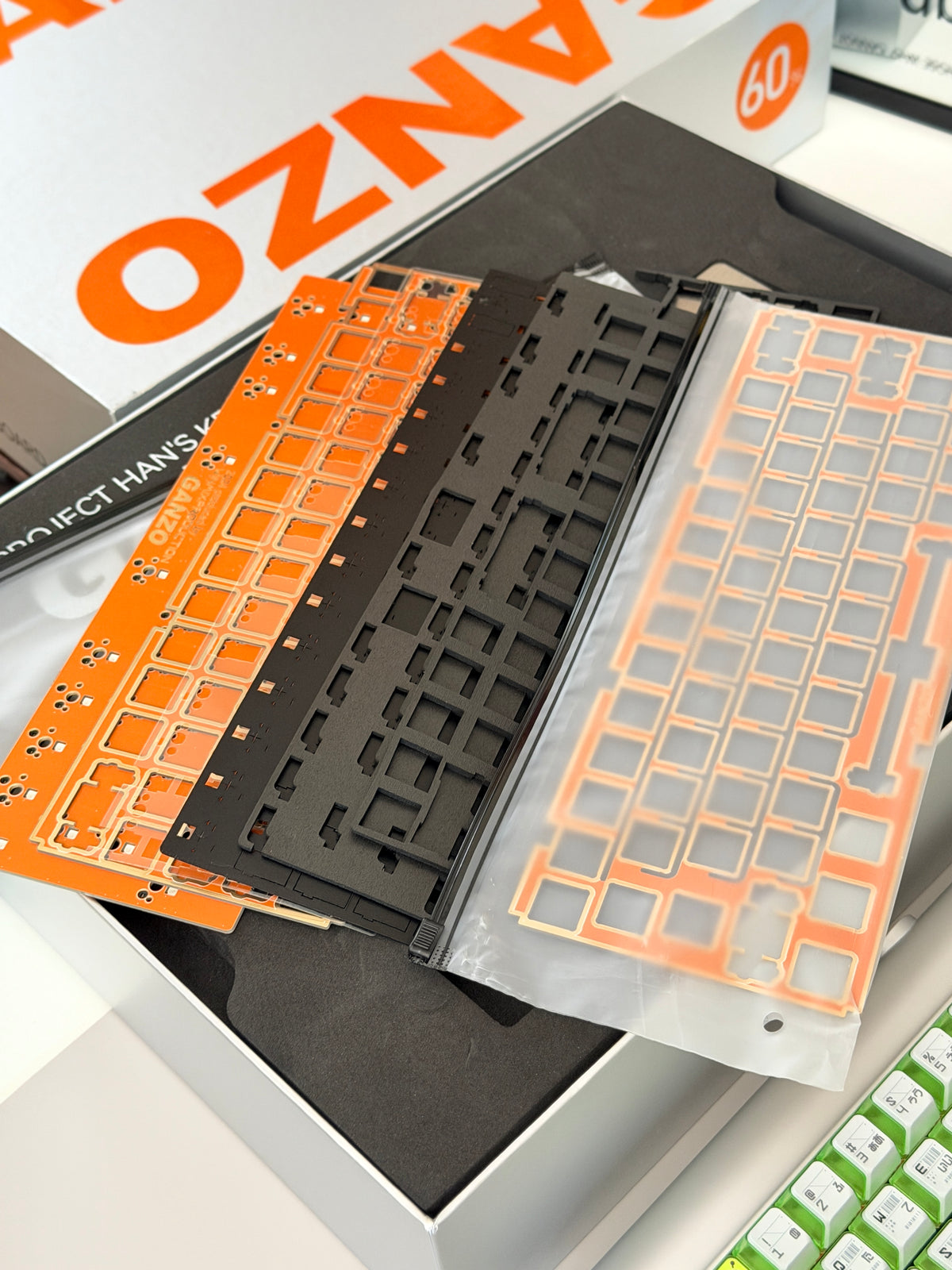 ONLY 1 Instock Prebuilt Aluminum Custom Mechanical Keyboard Ganzo60 Set  | Wireless | Backlit