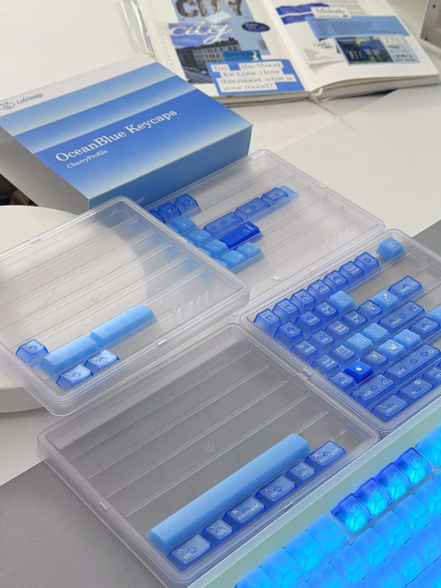 ONLY 1 Instock Prebuilt Aluminum Custom Mechanical Keyboard Blue Green Soap75 Wireless Set