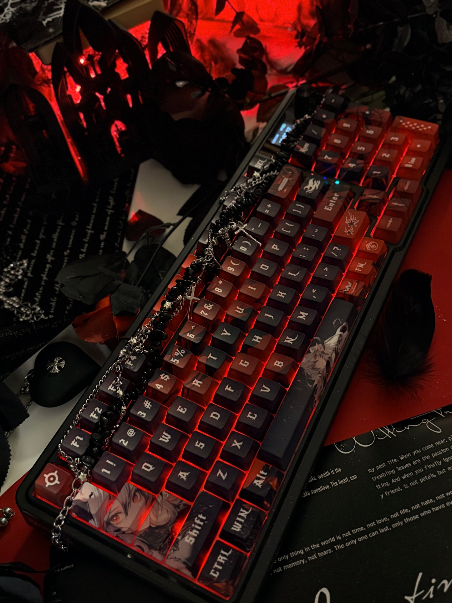 Unboxing For Sales ARTEMIS K719 PRO Anime RGB Gaming Mechanical Keyboard(not including shooting decoration)