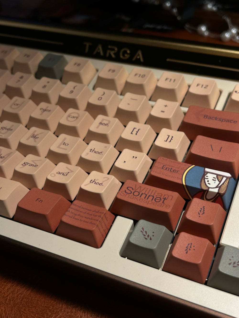 ONLY 1 Instock Prebuilt Aluminum Customized Mechanical Keyboard Targa98 Brown Set