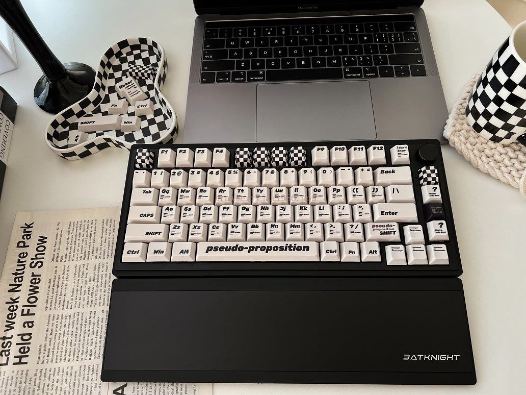 020 Black and White Pseudo Proposition Checkerboard Cherry Profile Keycaps Customized Designer Keycaps