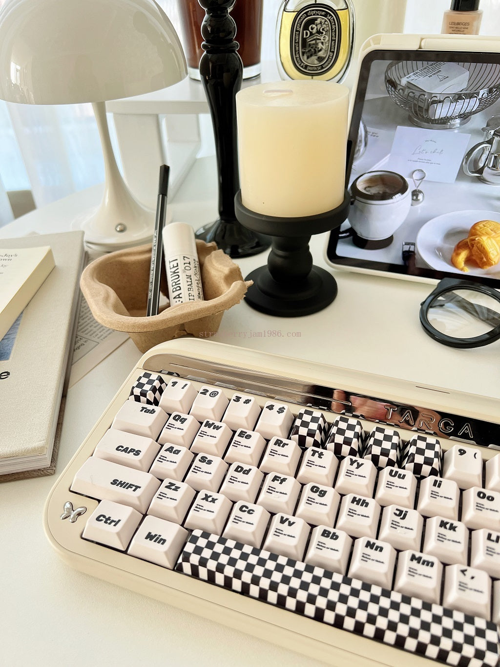 020 Black and White Pseudo Proposition Checkerboard Cherry Profile Keycaps Customized Designer Keycaps