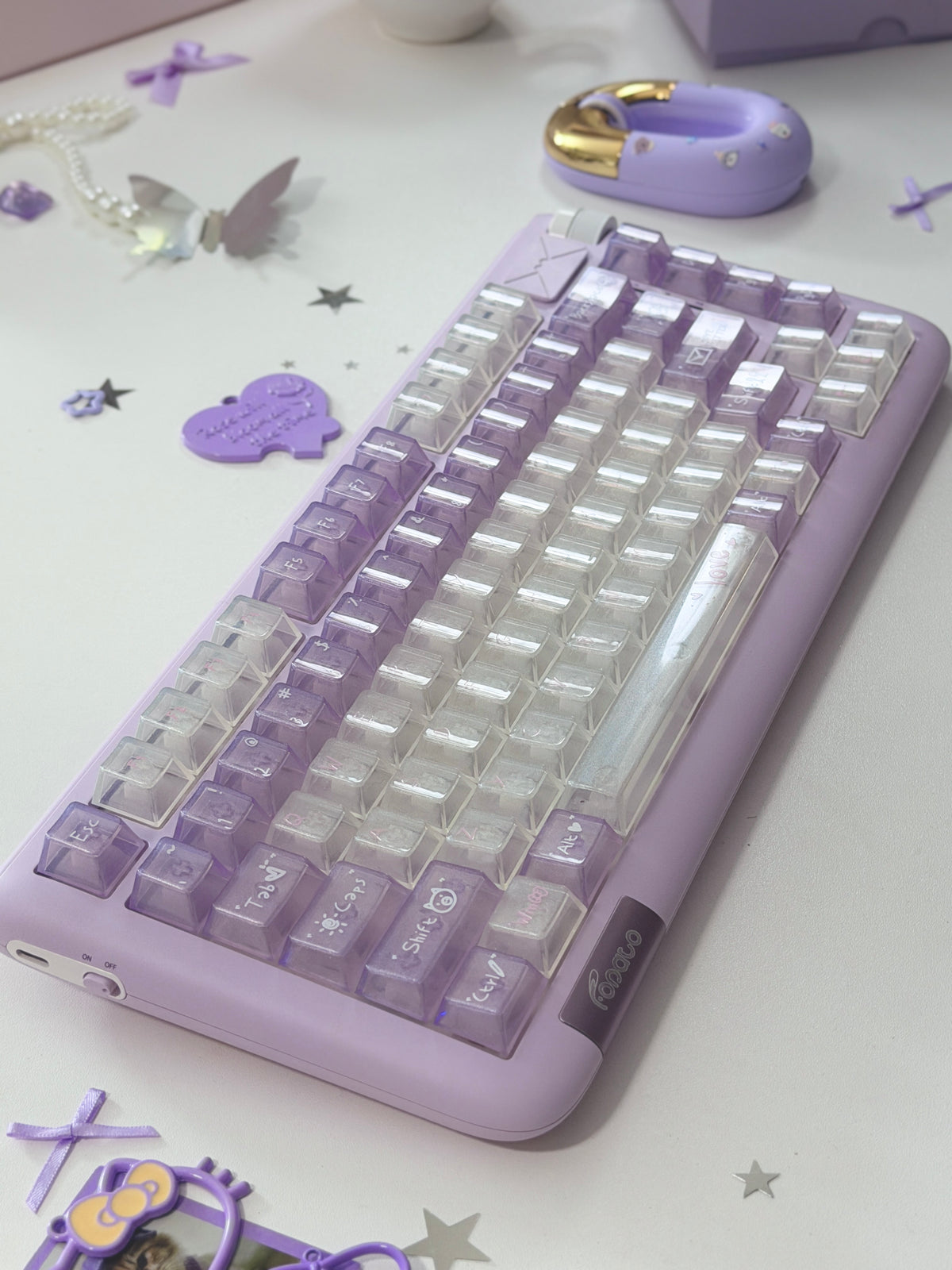 Unboxing For Clearance ONLY 1 Instock Fopato CL75 Purple premium, compact 75% layout triple-mode mechanical keyboard & mouse
