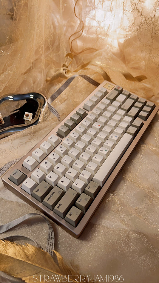 【Only 1 In-stock】Prebuilt NEO75 CU Grey Gold tri_mode Aluminum Customized Mechanical Keyboard set